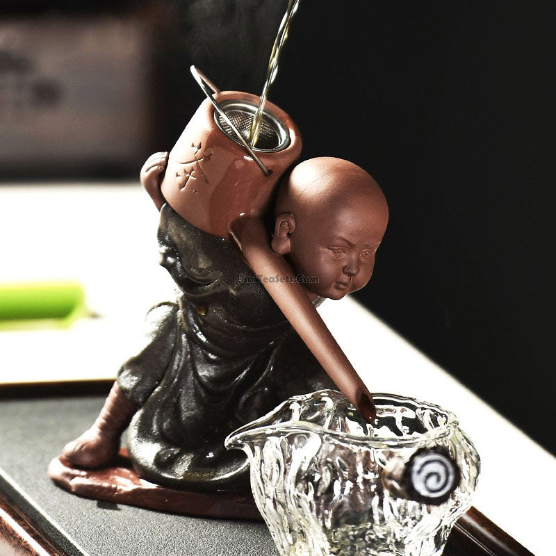 Tea Strainer & Fair Cup Set Monk Zisha – Gongfu Loose Leaf