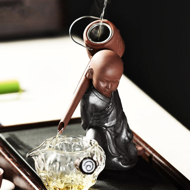 Tea Strainer & Fair Cup Set Monk Zisha – Gongfu Loose Leaf