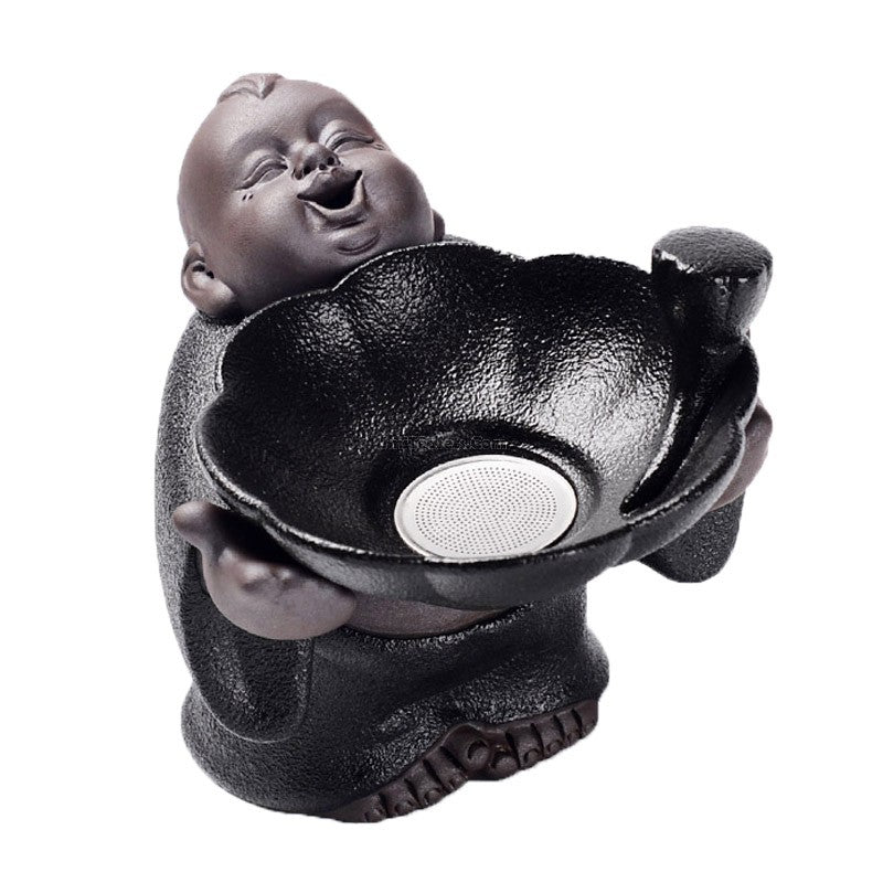 Tea Strainer Ceramic Smiling Buddha – Gongfu Loose Leaf Filter