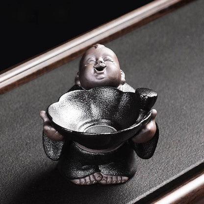 Tea Strainer Ceramic Smiling Buddha – Gongfu Loose Leaf Filter