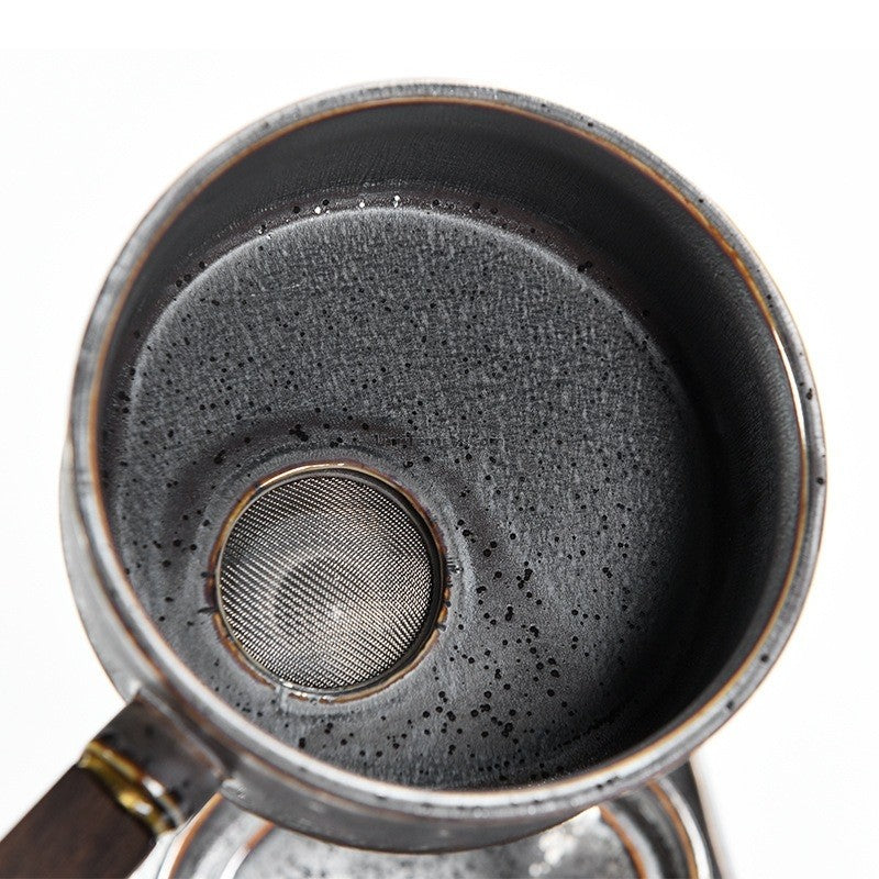 Automatic Stone Mill Tea Set Dehua Mineral Clay 10-Piece