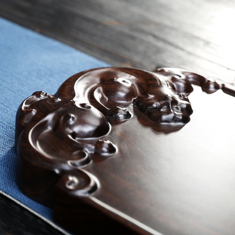 Pi Xiu Ebony Tea Tray — Gong Fu Drainage Platform