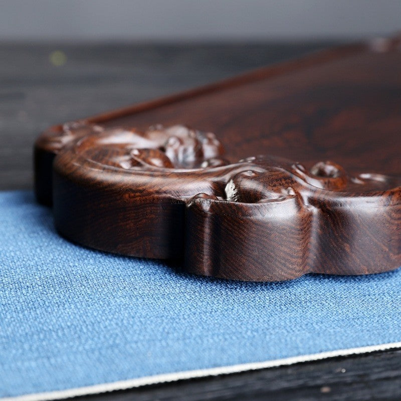 Pi Xiu Ebony Tea Tray — Gong Fu Drainage Platform