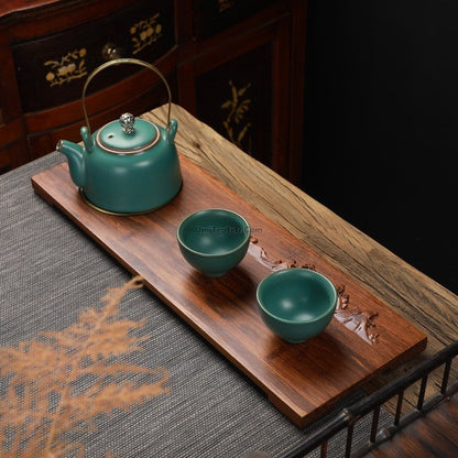 Gongfu Tea Tray | Wood & Copper Drainage Tea Board