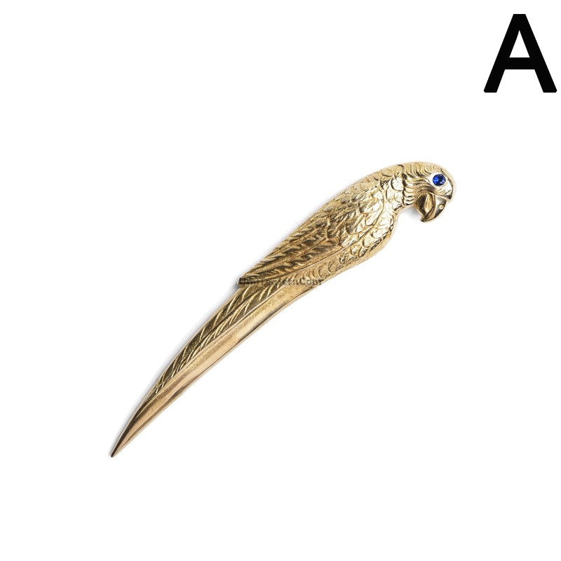 Handmade Parrot Copper Tea Needle for Pu-erh