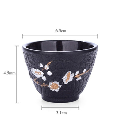 Cast Iron Tea Cup Plum Blossom Fe2+ Iron Release 100ml